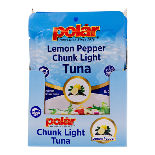 Polar Chunk Light Tuna Pouch Lemon Pepper Flavor- Pack of 24