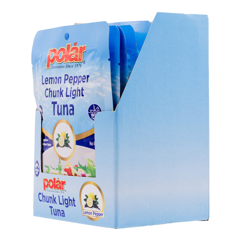 Load image into Gallery viewer, Polar Chunk Light Tuna Pouch Lemon Pepper Flavor- Pack of 24
