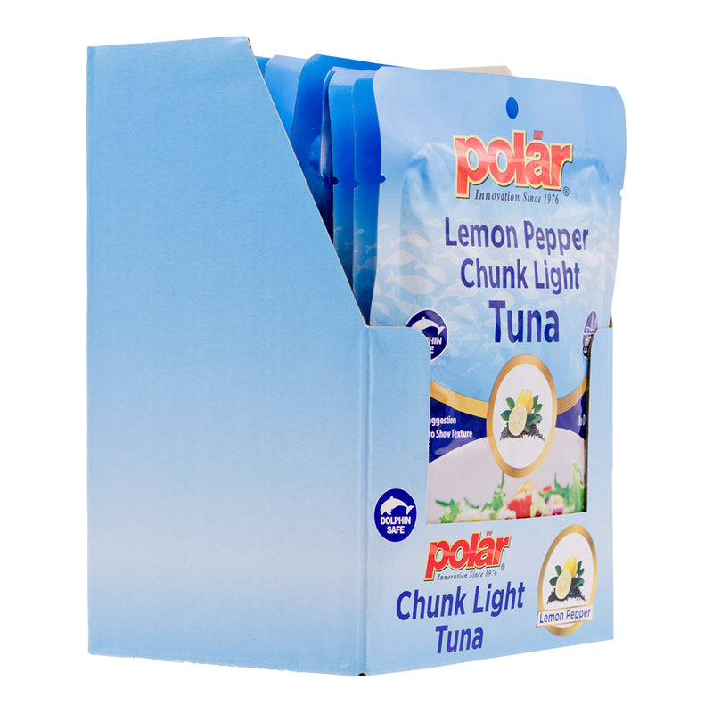 Load image into Gallery viewer, Polar Chunk Light Tuna Pouch Lemon Pepper Flavor- Pack of 24
