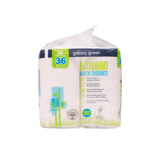 Bamboo Bath Tissue Paper - 380 Sheets / Roll - 48 Rolls - Polar