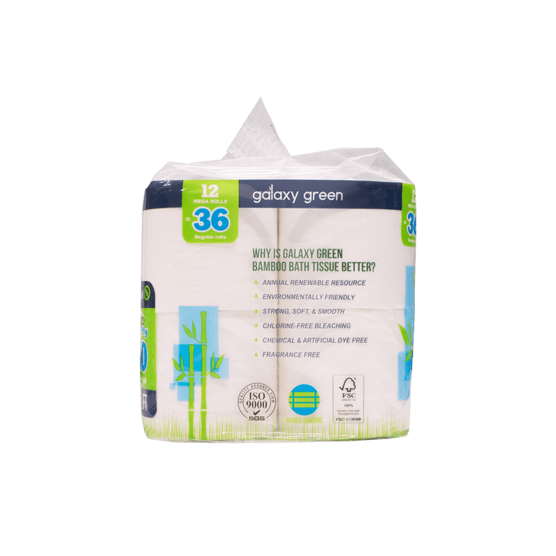 Load image into Gallery viewer, Bamboo Bath Tissue Paper - 380 Sheets / Roll - 12 Rolls - Polar
