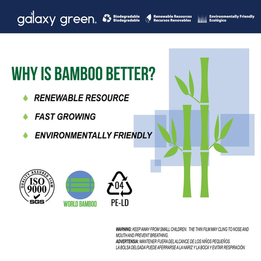 Galaxy Green Bamboo Napkins - 2-Ply - 100 count - 12 Pack - Polar