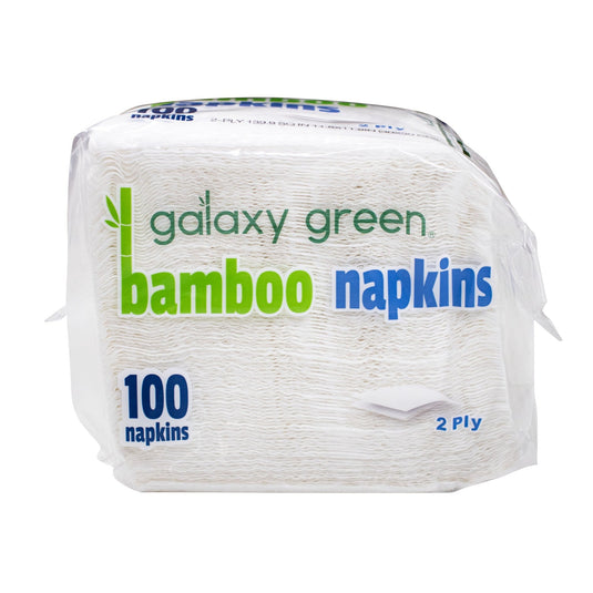 Galaxy Green Bamboo Napkins - 2-Ply - 100 count - 12 Pack - Polar