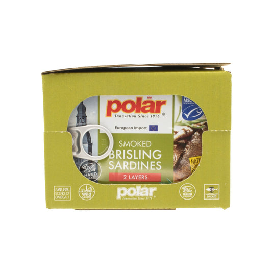 Smoked Brisling Sardines in Olive Oil - 3.52 oz - 12 Pack - Polar