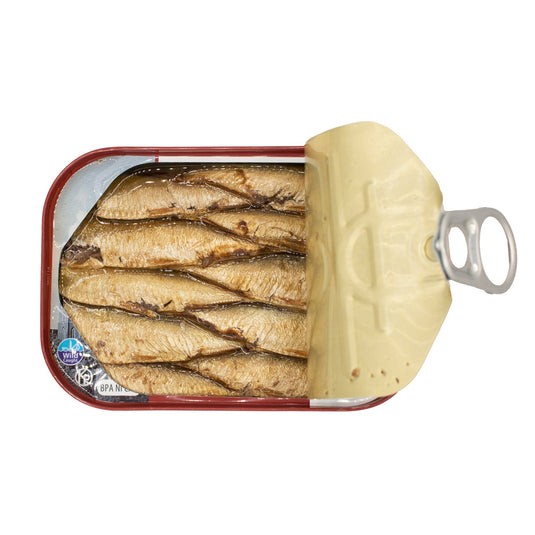 Smoked Brisling Sardines in Canola Oil, Wild Caught - 3.52 oz - 12 Pack - Polar