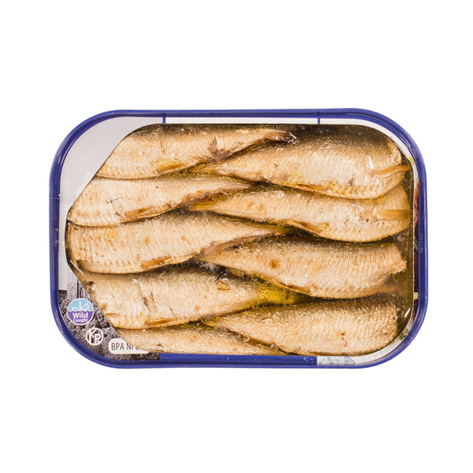 Smoked Brisling Wild Caught Sardines in Spring Water - 3.52 oz Can - 12 Pack - Polar