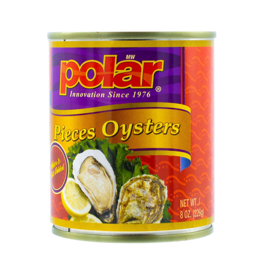 Boiled Pieces Oysters - 8 oz - 12 Pack - Polar