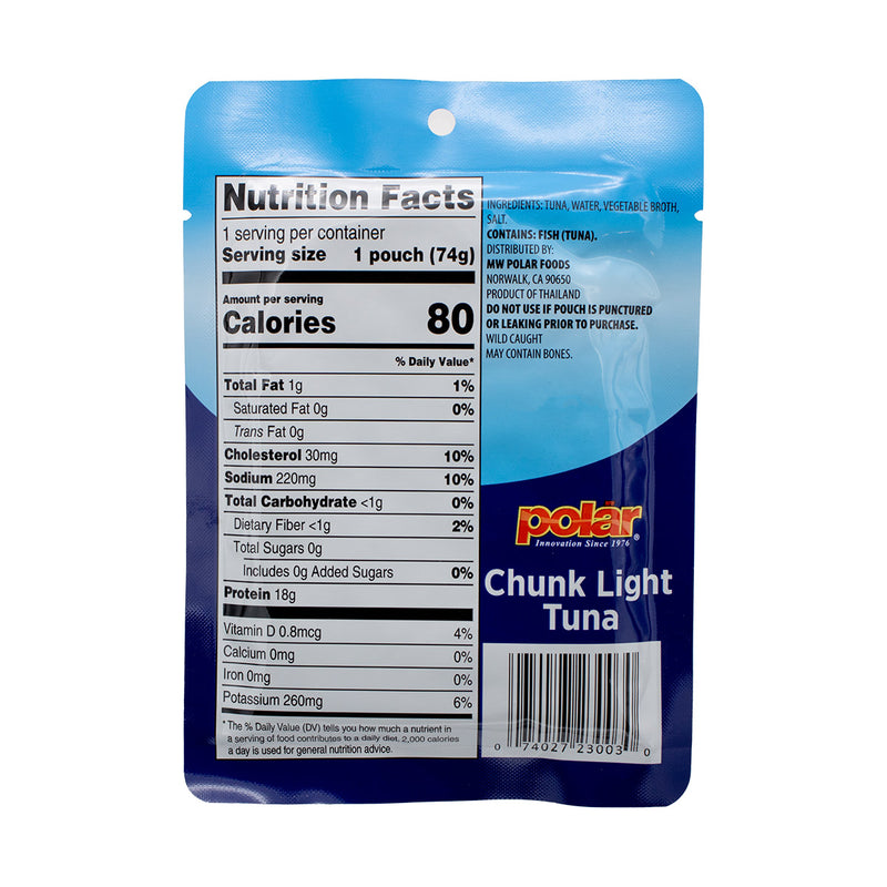 Load image into Gallery viewer, Polar Chunk Light Tuna in Water Pouch - Pack of 24
