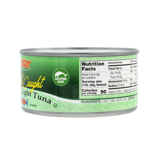 Chunk Light Tuna 12 oz (Pack of 6 or 12) - Polar