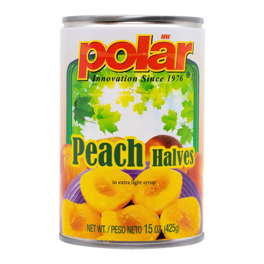 Peach Halves in Light Syrup - 15 oz - Multiple Pack Sizes - Polar