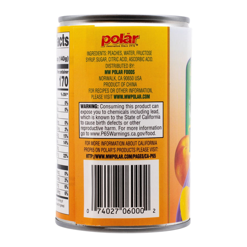 Load image into Gallery viewer, Peach Halves in Light Syrup - 15 oz - Multiple Pack Sizes - Polar
