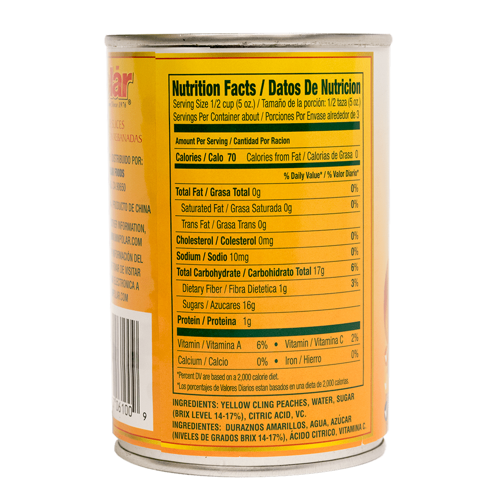 Peach Slices in Light Syrup 15 oz (Pack of 6 or 12) | MW Polar