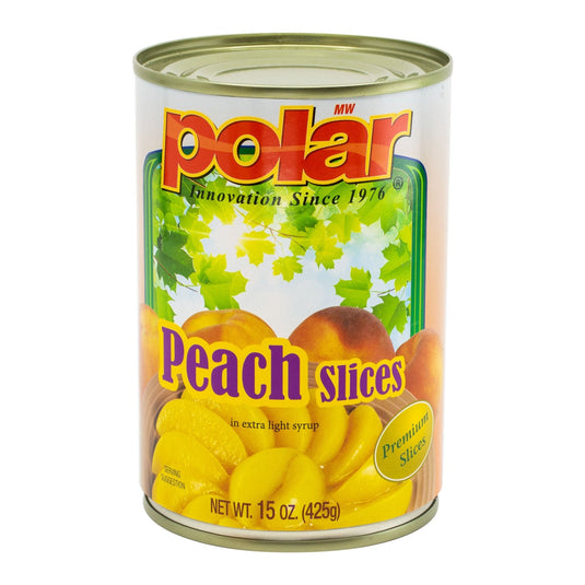 Peach Slices in Light Syrup - 15 oz - Multiple Pack Sizes - Polar