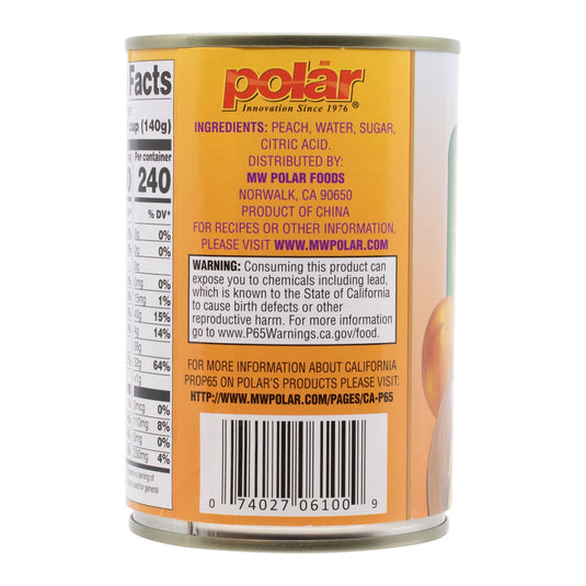 Peach Slices in Light Syrup - 15 oz - Multiple Pack Sizes - Polar