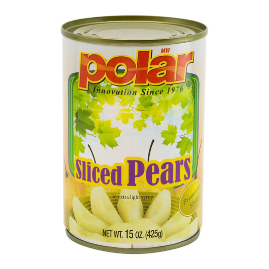 Pear Slices in Light Syrup - 15 oz - 12 Pack - Polar