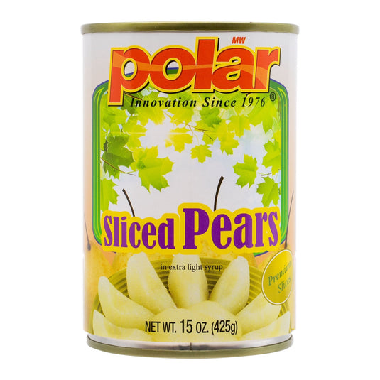 Pear Slices in Light Syrup - 15 oz - 12 Pack - Polar