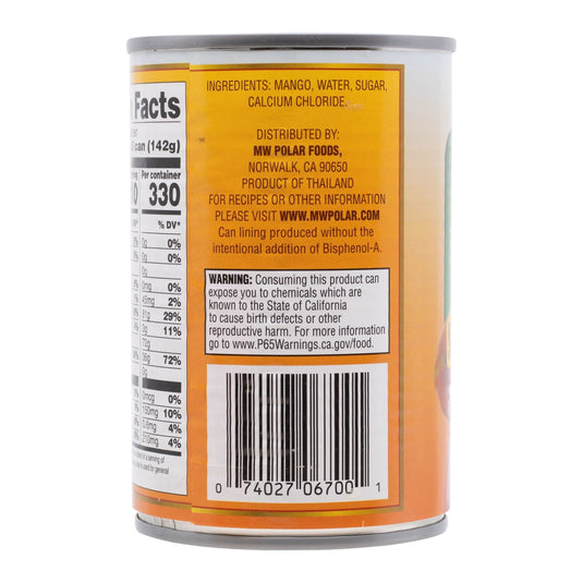 Sliced Mango in Light Syrup - 15 oz - Multiple Pack Sizes - Polar