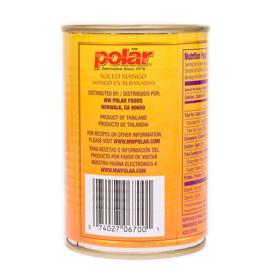 Sliced Mango in Light Syrup - 15 oz - Multiple Pack Sizes - Polar