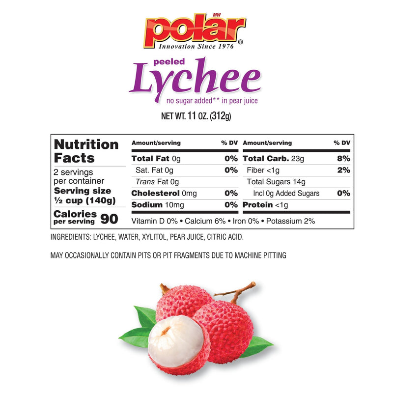 Load image into Gallery viewer, Polar Lychee No Sugar Added - 11 oz - Multiple Pack Sizes - Polar
