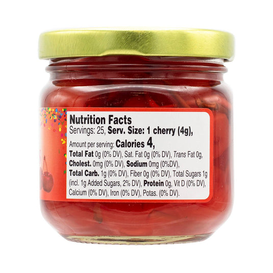 Red Maraschino Cherries Without Stems - 7 oz - 12 Pack - Polar