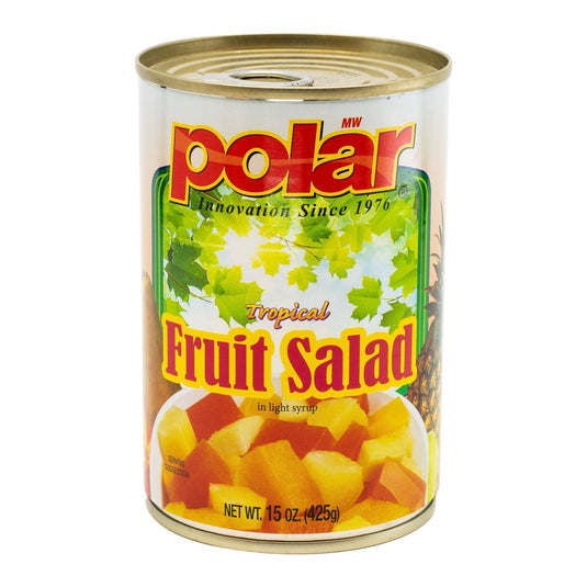 Tropical Fruit Salad in Syrup and Juice 15 oz (Pack of 6 or 12) - Polar