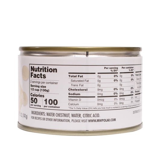 Peeled Sliced Water Chestnuts 8 oz (Pack of 6 or 12) - Polar