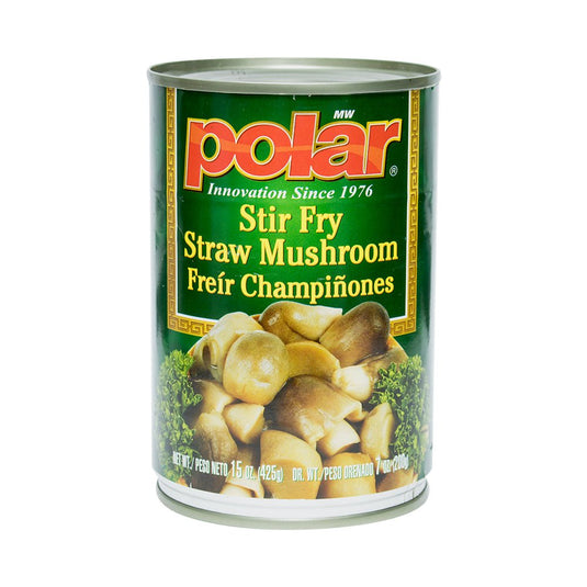 Canned Peeled Stir Fry Straw Mushrooms - Broken Pieces - 15 oz - Multiple Pack Sizes - Polar
