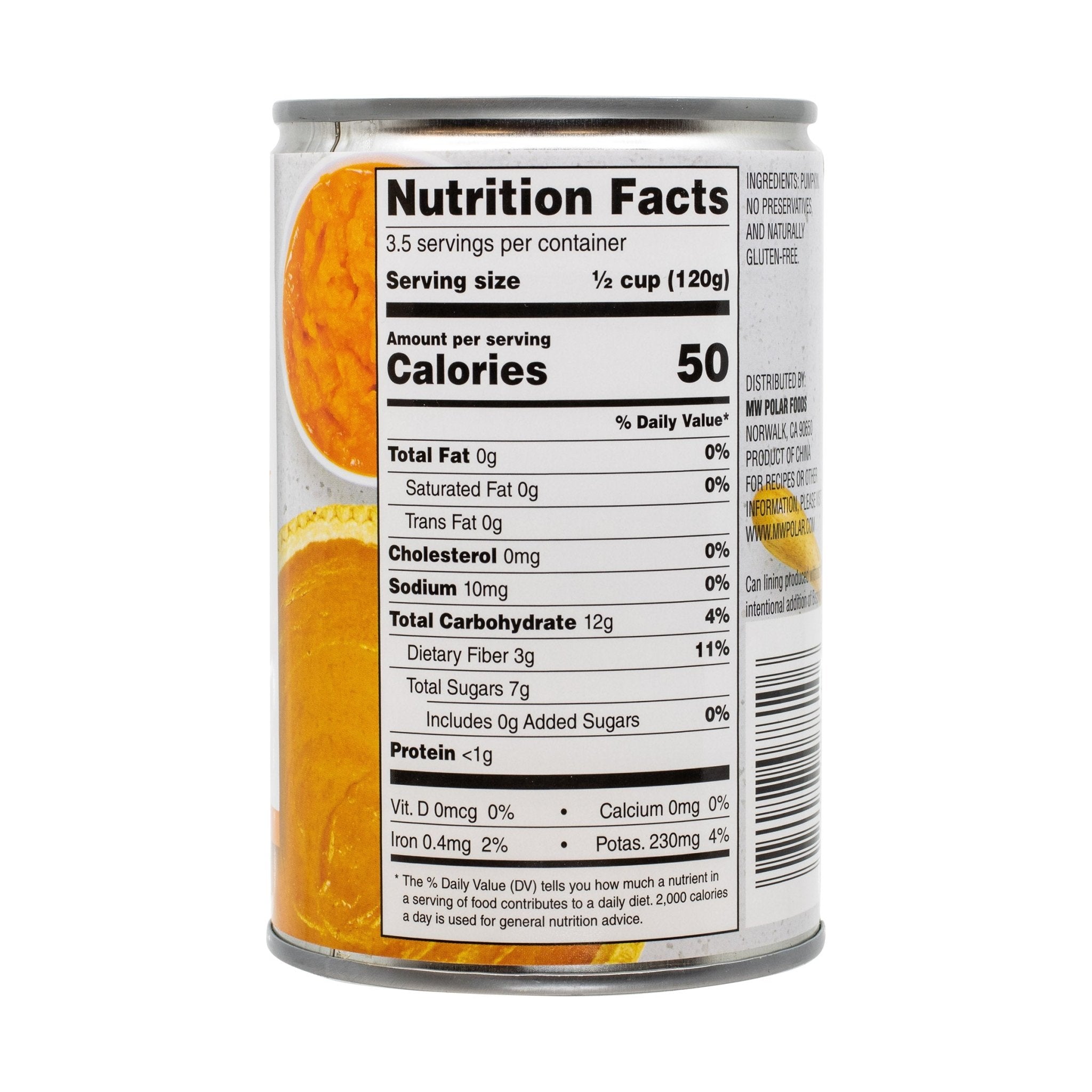 All Natural Pumpkin 15 oz (Pack of 6 or 12) | MW Polar
