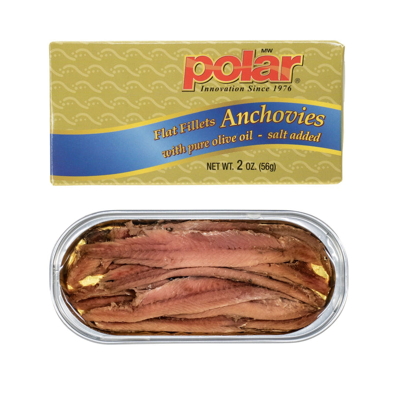 Load image into Gallery viewer, Flat Fillets of Anchovies in Pure Olive Oil - 2 oz - Multiple Pack Sizes - Polar
