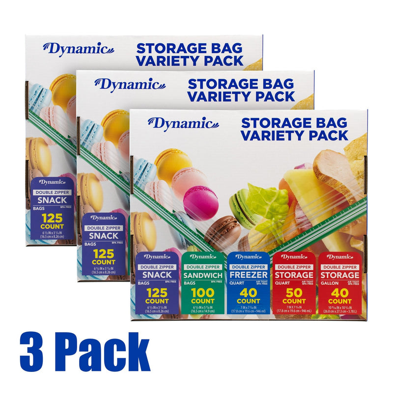 Load image into Gallery viewer, Dynamic Pre Organized Variety Pack Food Storage Bags 355 ct (Pack of 1 or 3) - Polar
