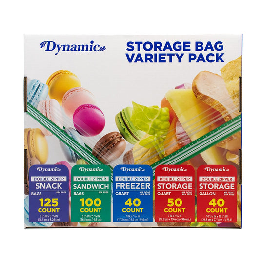 Dynamic Pre Organized Variety Pack Food Storage Bags 355 ct (Pack of 1 or 3) - Polar