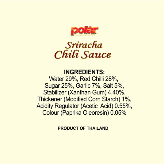 Sriracha Chili Hot Sauce 7.05 oz - Multiple Pack Sizes - Polar