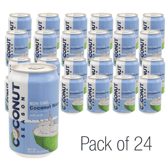 Coconut Season - Coconut Water Drink - Non GMO - 10.5 fl oz - 24 Pack - Polar