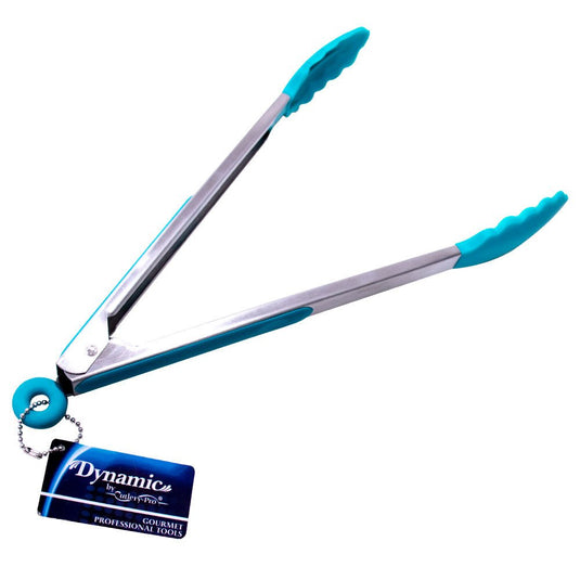 Dynamic - 12" Locking Tongs With Silicone Heads - Multiple Pack Sizes - Polar