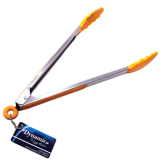 Dynamic - 12" Locking Tongs With Silicone Heads - Multiple Pack Sizes - Polar