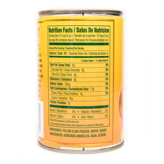Peach Halves in Light Syrup - 15 oz - Multiple Pack Sizes - Polar