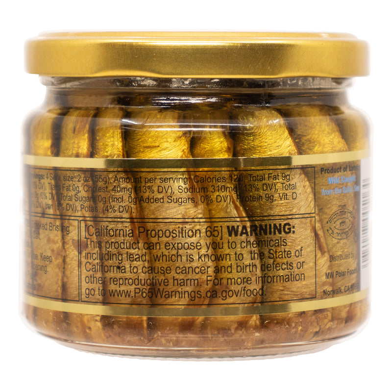 Load image into Gallery viewer, Polar Smoked Brisling Sardines in Olive Oil in Jar 3/9.5oz - 3 Pack
