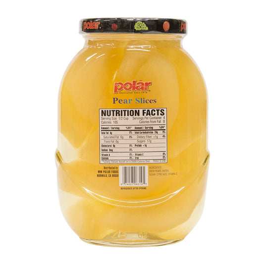 Snow Pear Slices in Light Syrup - 20 oz - 6 Pack - Polar