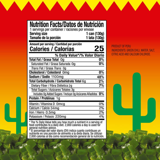Roasted Green Chili Diced - 8 oz - Multiple Pack Sizes
