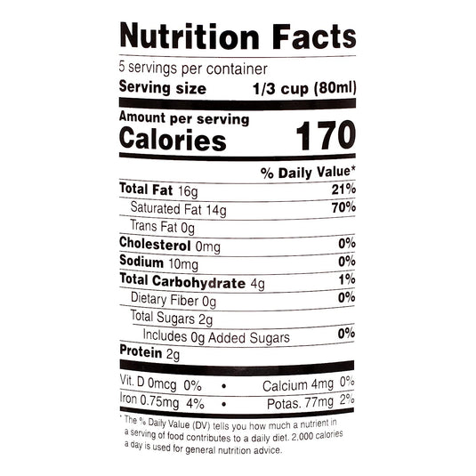 Coconut Cream Premium Unsweetened - 12 Pack