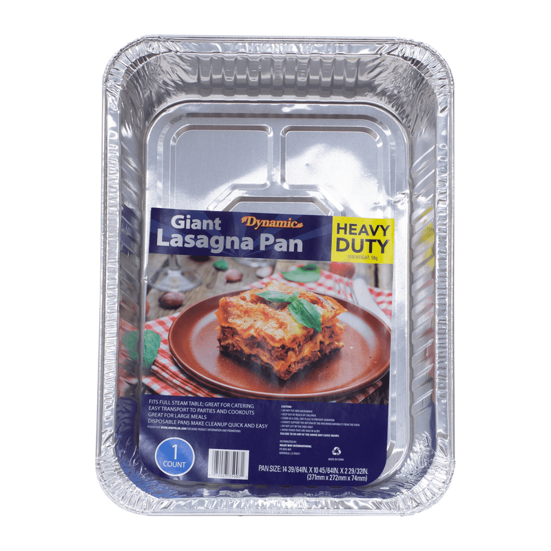 Load image into Gallery viewer, Dynamic Heavy Duty Aluminum Giant Lasagna Pans - 14.61" x 10.7" x 2.91“ – 60 Pack - Polar
