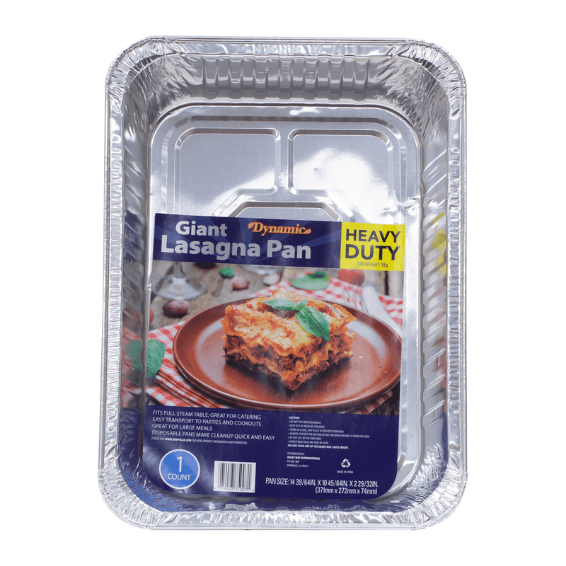 Load image into Gallery viewer, Dynamic Heavy Duty Aluminum Giant Lasagna Pans - 14.61&quot; x 10.7&quot; x 2.91“ – 60 Pack - Polar
