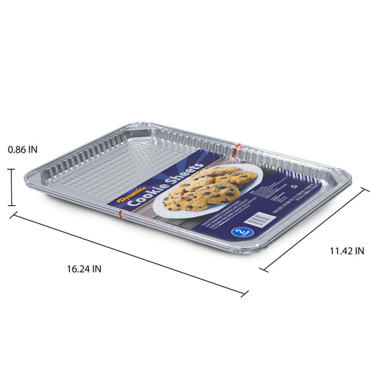 Dynamic Half Size Aluminum Cookie Sheets  - 16.24” x 11.42” x 0.86" – 24 Pack
