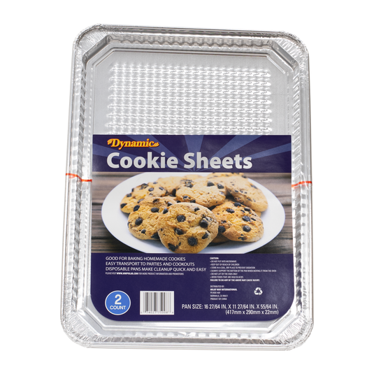 Dynamic Half Size Aluminum Cookie Sheets  - 16.24” x 11.42” x 0.86