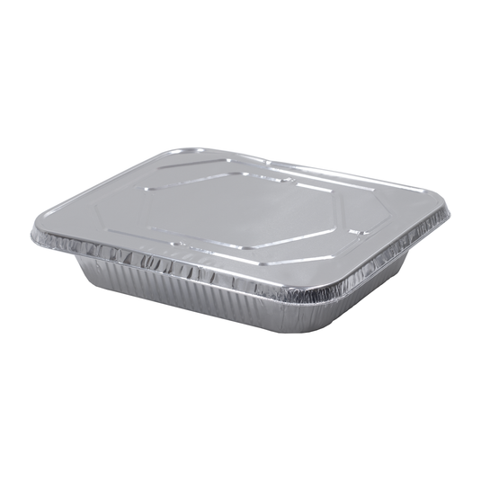Dynamic Aluminum Half Size Steam Table Lid - 12.95" x 10.7" x 0.75" - 100 Pack