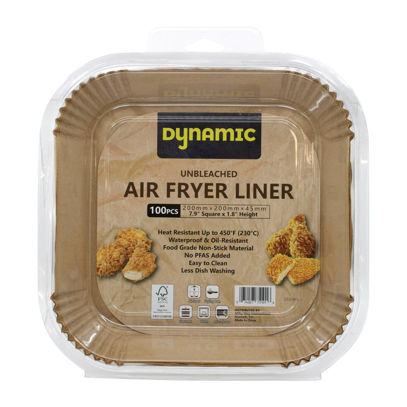 Load image into Gallery viewer, Dynamic Unbleached Parchment Paper Air Fryer Liners, 100 Sheets (Pack of 1 or 16) - Polar
