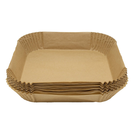 Dynamic Unbleached Parchment Paper Air Fryer Liners, 100 Sheets (Pack of 1 or 16) - Polar