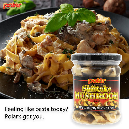 Sliced Shiitake Mushrooms in Jar 7 oz (Pack of 6 or 12) - Polar