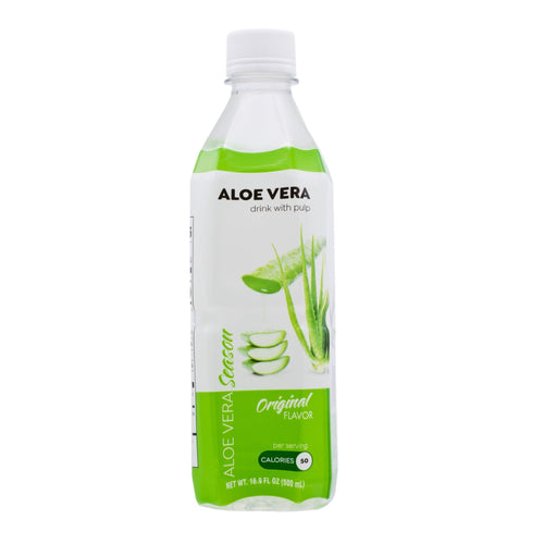 Aloe Vera Season - Aloe Vera Drink - Orignal Flavor - 16.9 oz - 12 Pack - Polar