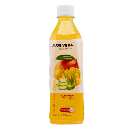 Aloe Vera Season - Aloe Vera Drink - Mango Flavor -16.9oz - 12 Pack - Polar